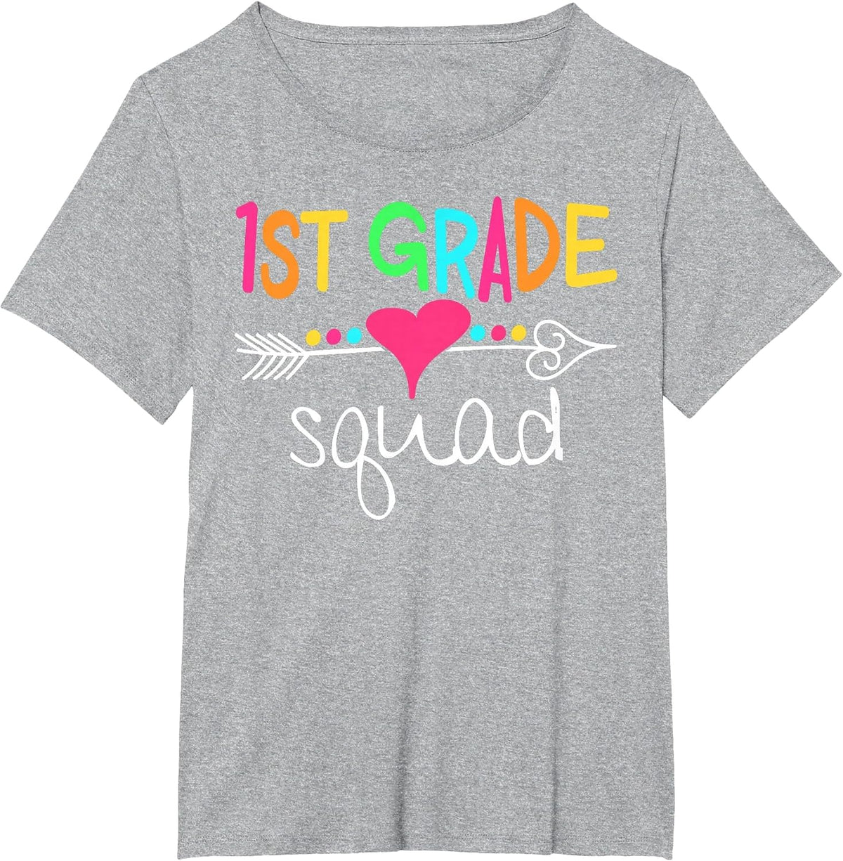 1st Grade Squad First Teacher Student Team Back to School T-Shirt - Heather Grey