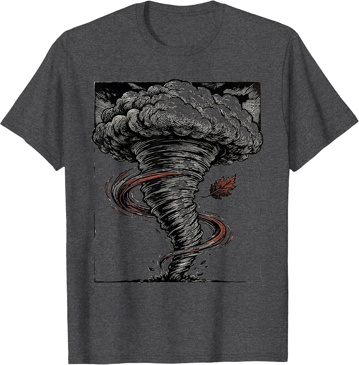 Tornado Funnel Storm Chaser Meteorology Humor T-Shirt - Dark Heather Grey