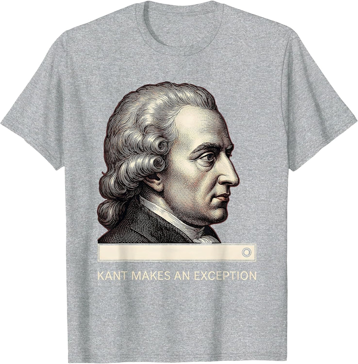 Men's Kant Makes An Exception Funny Philosopher Pun Meme Sarcastic T-Shirt - Heather Grey