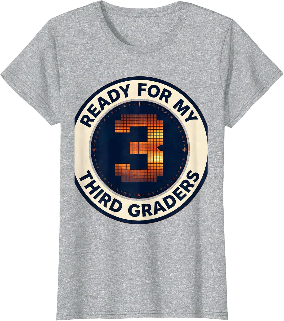 Ready For My Third Graders Retro Teacher Back To School T-Shirt - Heather Grey
