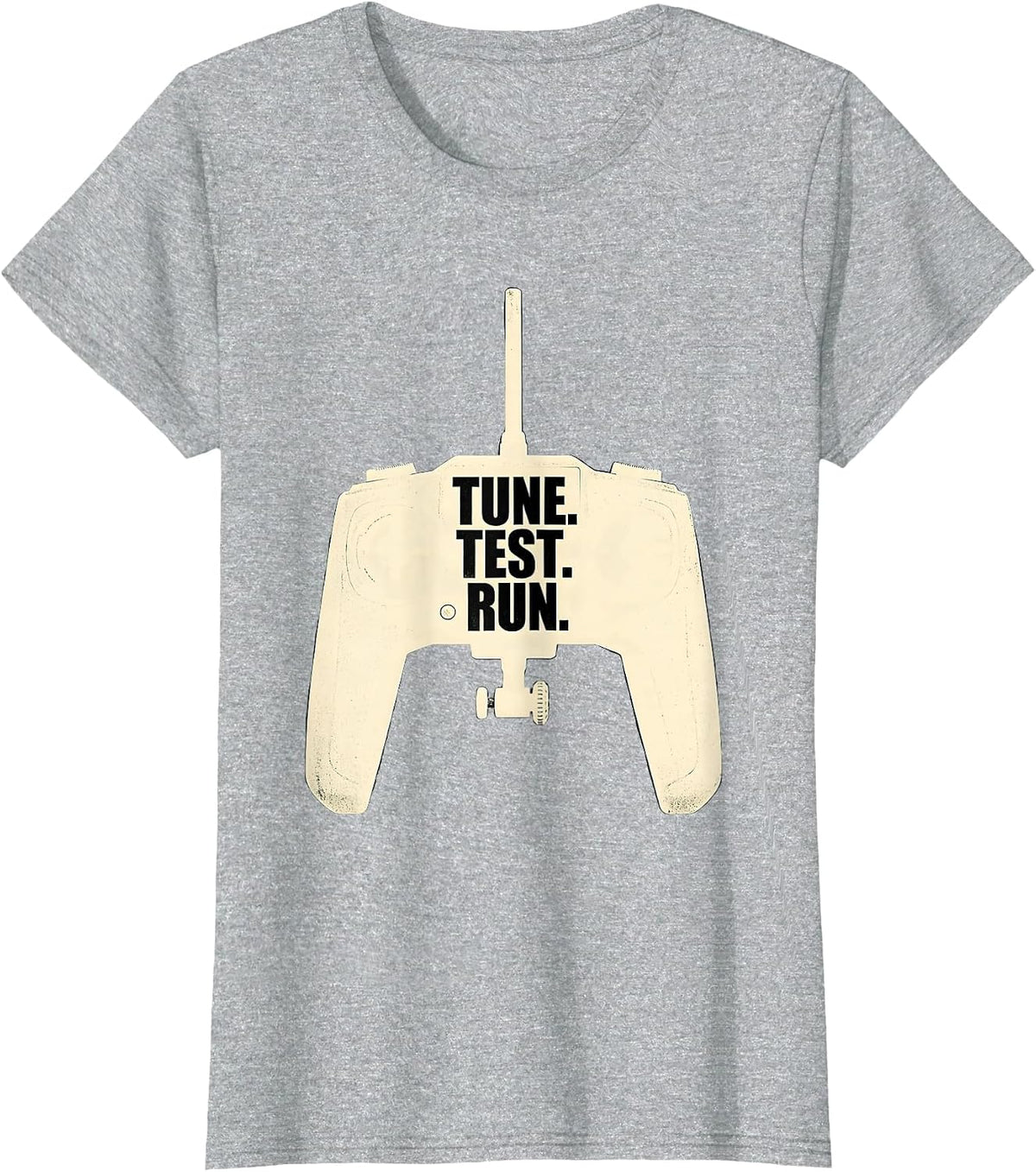 Tune. Test. Run RC Car Racing Silhouette Drag Racing T-Shirt - Heather Grey