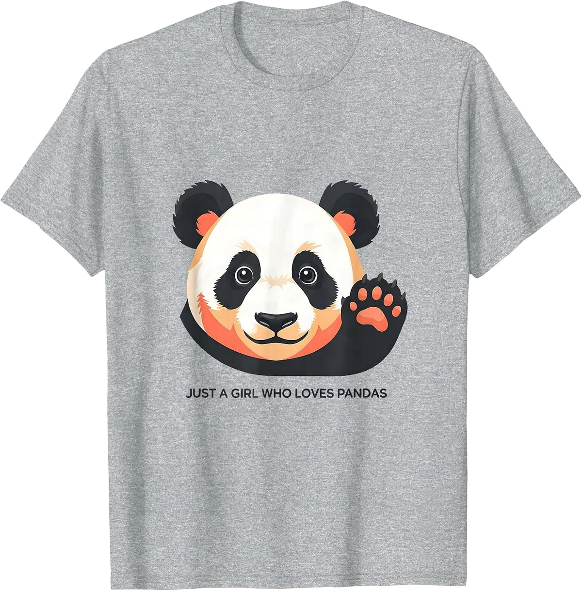 Men's Just A Girl Who Loves Pandas Cute Panda Cub Bear Lover Gift T-Shirt - Heather Grey