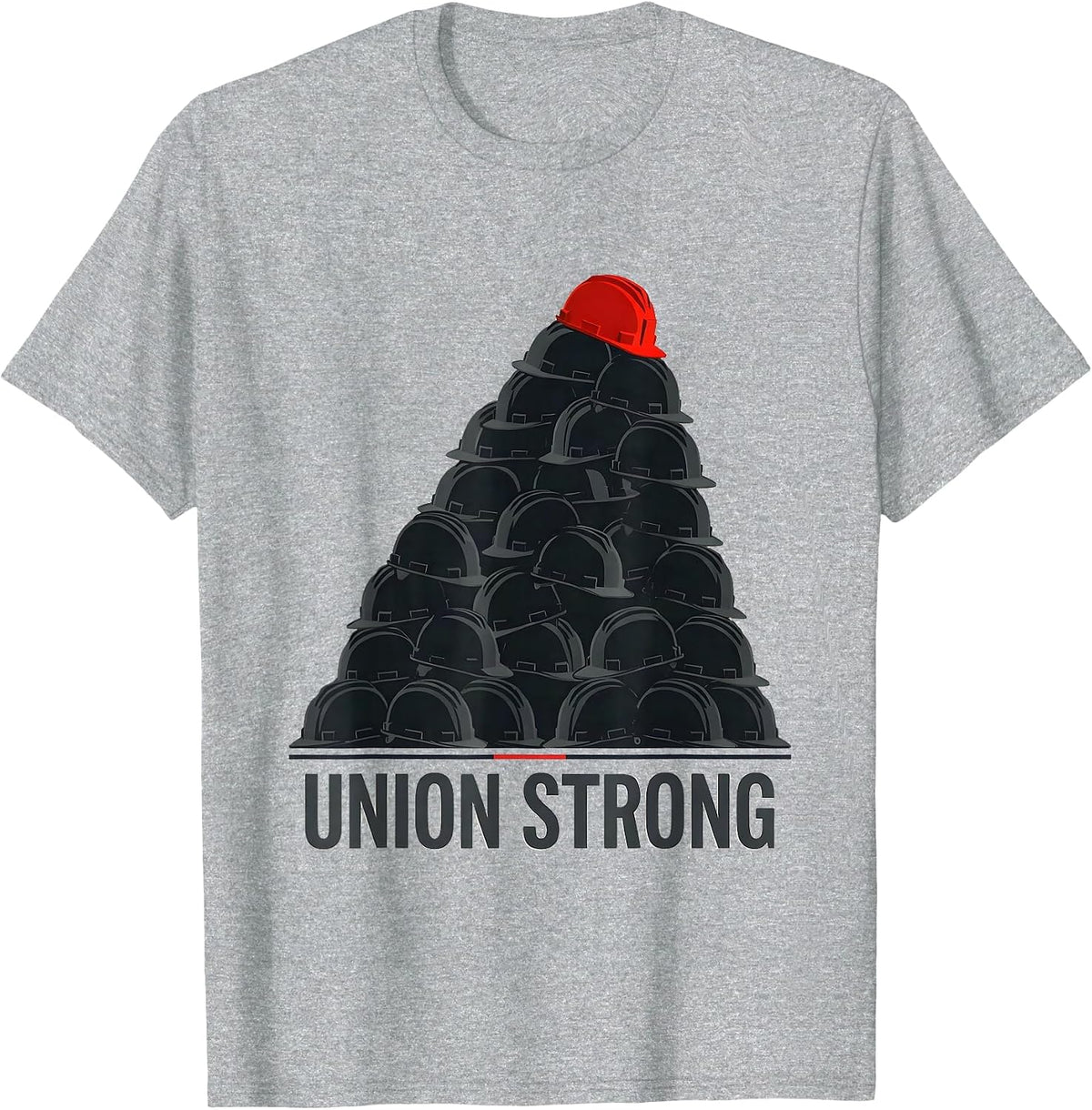 Men's Union Strong Skilled Trades Labor Day Union Worker Pride T-Shirt - Heather Grey
