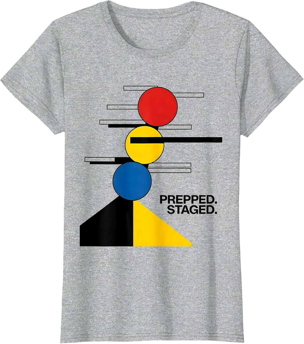 Prepped Staged Bauhaus Modernist Drag Racing RC Car T-Shirt - Heather Grey