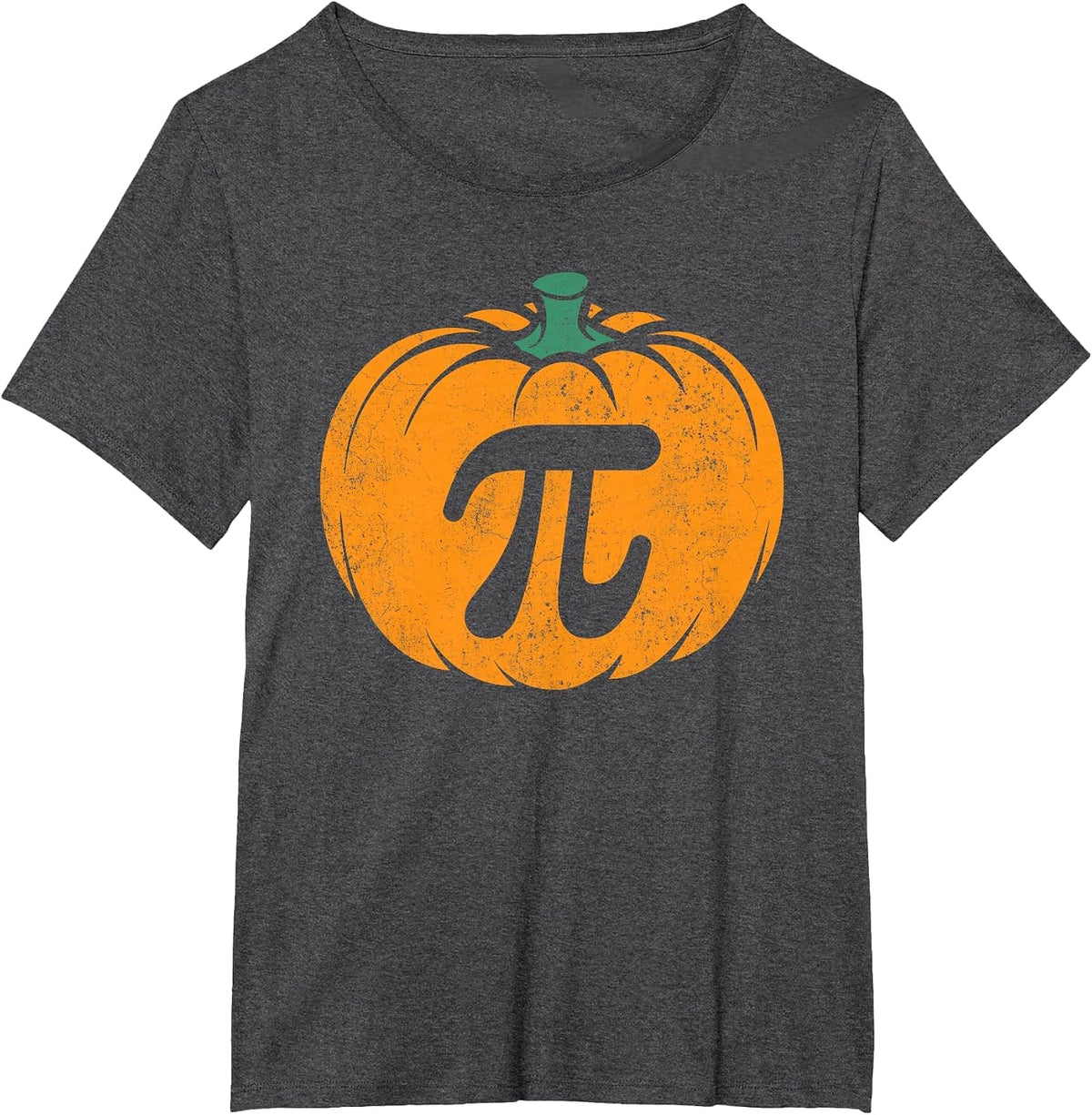 Thanksgiving Pumpkin Pi Pie Costume Math Teacher Halloween T-Shirt - Dark Heather Grey