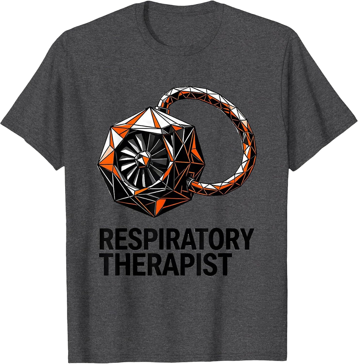 Men's Respiratory Therapist Geometric RT Care Week Graduation T-Shirt - Dark Heather Grey