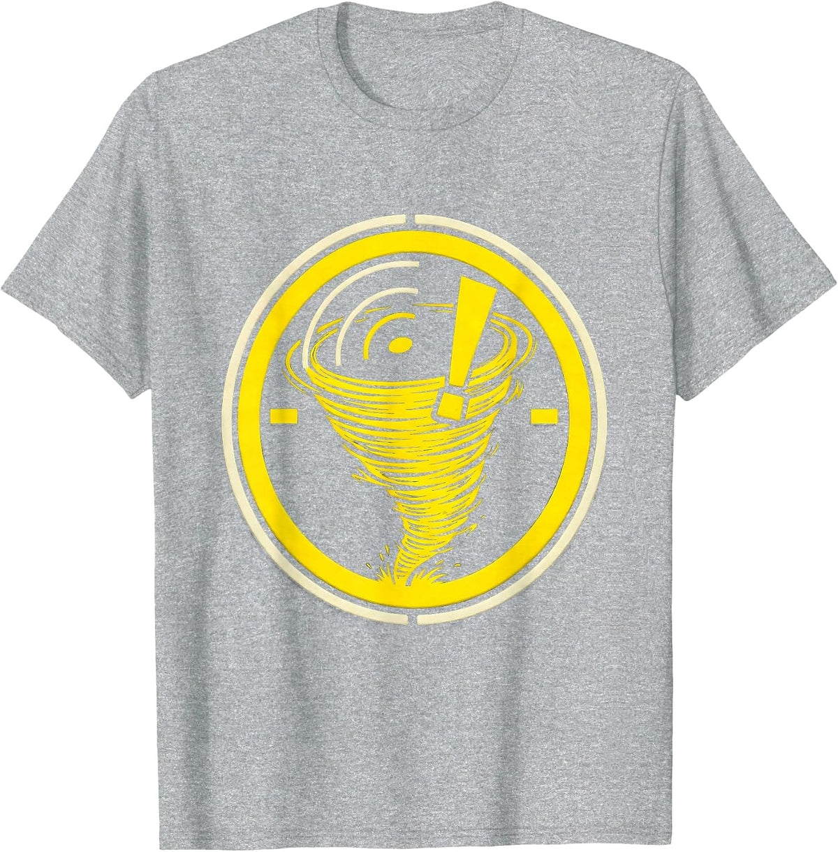 Men's Sealed Tornado Badge Storm Chaser Meteorology Humor T-Shirt - Heather Grey