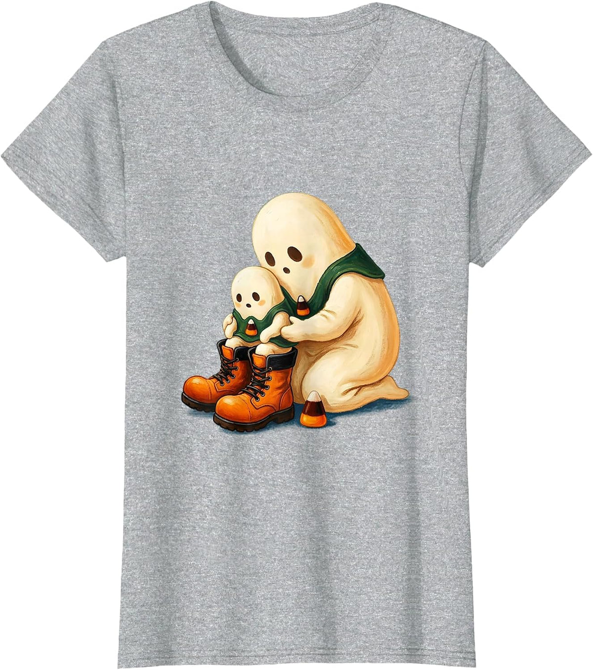 Ghost Para Normal Activities Paraprofessional Halloween T-Shirt - Heather Grey