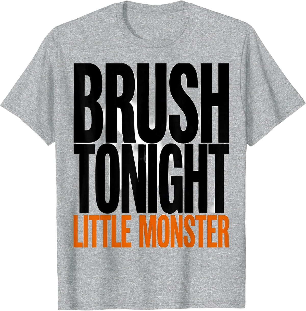 Men's Brush Tonight, Little Monster Funny Dentist Halloween Dental T-Shirt - Heather Grey