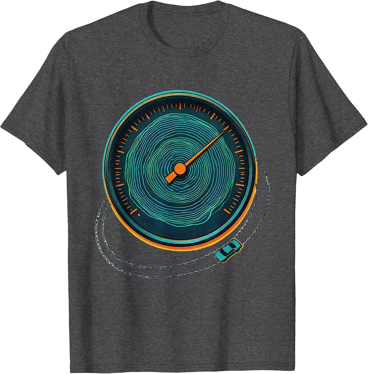 Oversized Dewpoint Gauge Storm Chaser Meteorology Enthusiast T-Shirt - Dark Heather Grey