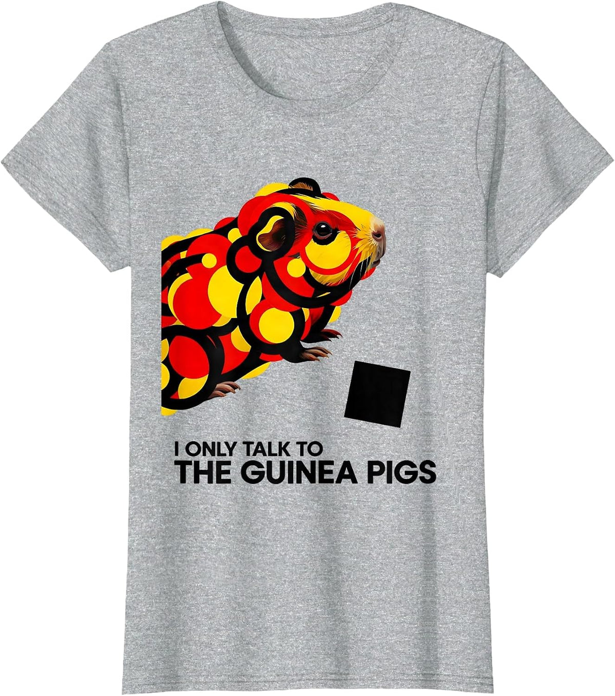 I Only Talk To The Guinea Pigs Bauhaus Modernist Pet Lover T-Shirt - Heather Grey