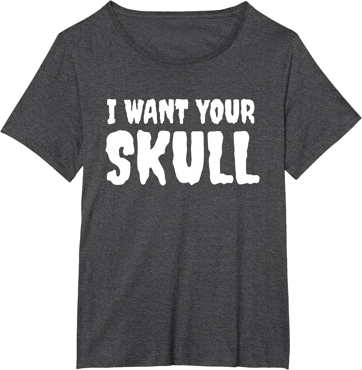 Pastel Goth Punk Misfit I Want Your Skull T Shirt T-Shirt - Dark Heather Grey