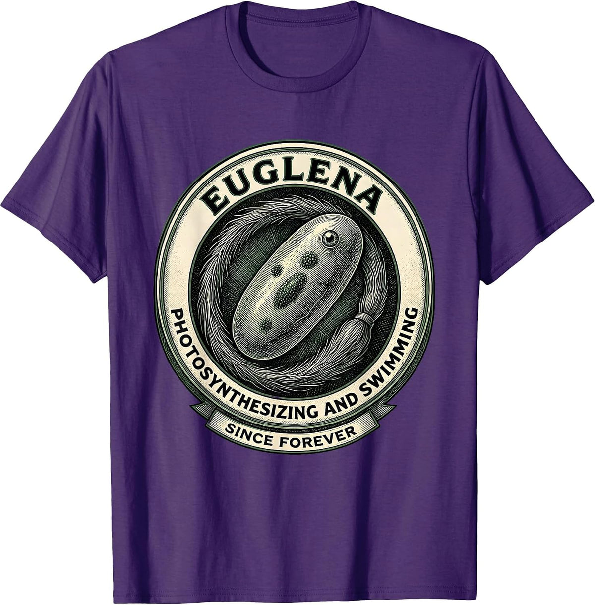 Euglena Photosynthesizing And Swimming Since Forever T-Shirt - Purple