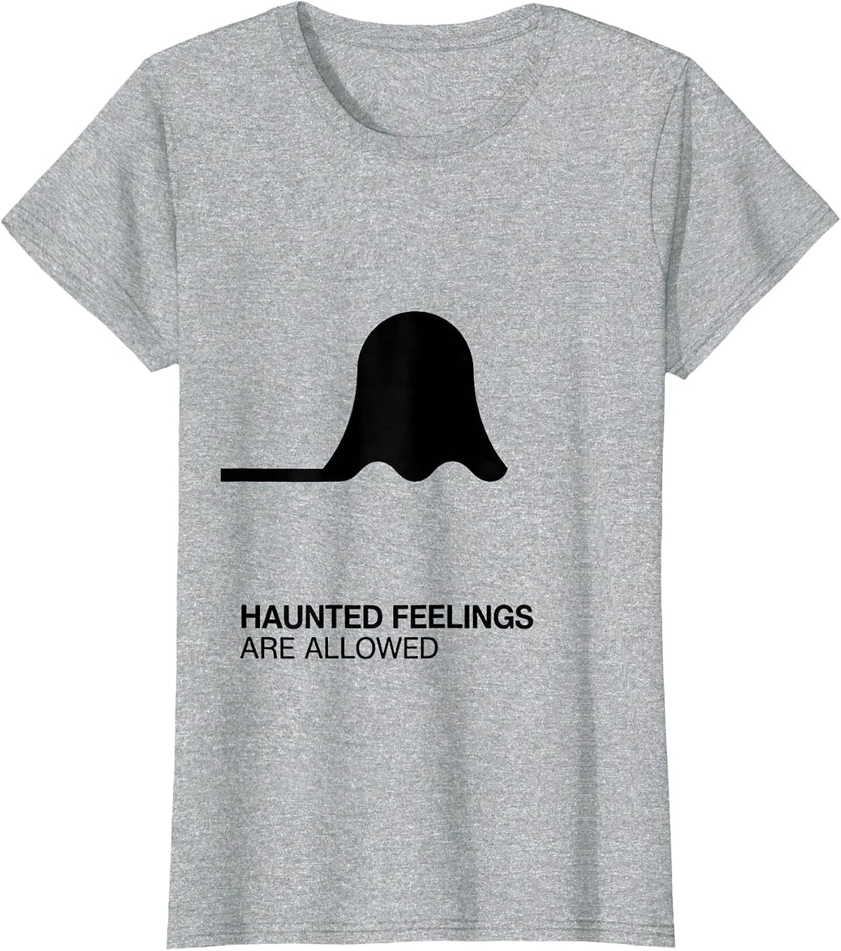 Haunted Feelings Are Allowed Mental Health Halloween T-Shirt - Heather Grey