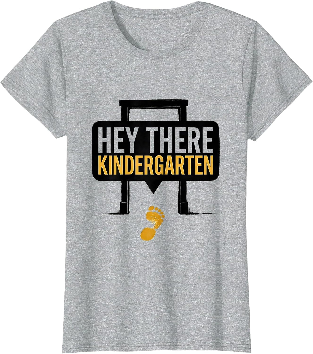 Hey There, Kindergarten Funny Teacher Crew Back To School T-Shirt - Heather Grey