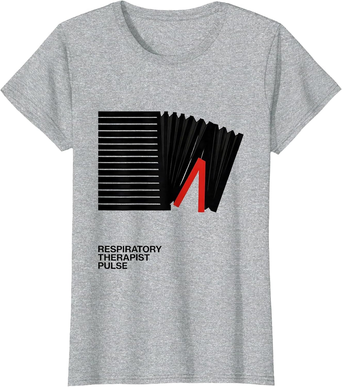 Respiratory Therapist Pulse Occupational Heartbeat EKG Pride T-Shirt - Heather Grey