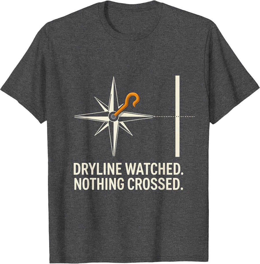 Men's Dryline Watched Nothing Crossed Editorial Conceptual Storm T-Shirt - Dark Heather Grey