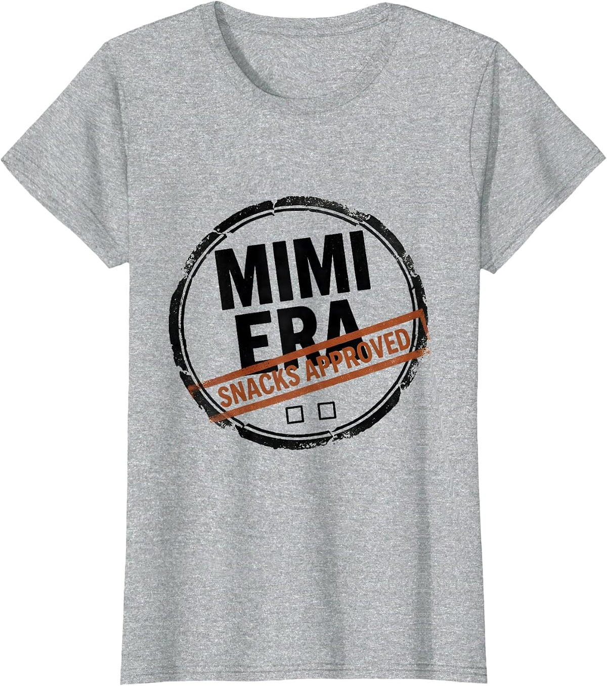 Mimi Era Snacks Approved Funny Grandma Nickname Retro T-Shirt - Heather Grey