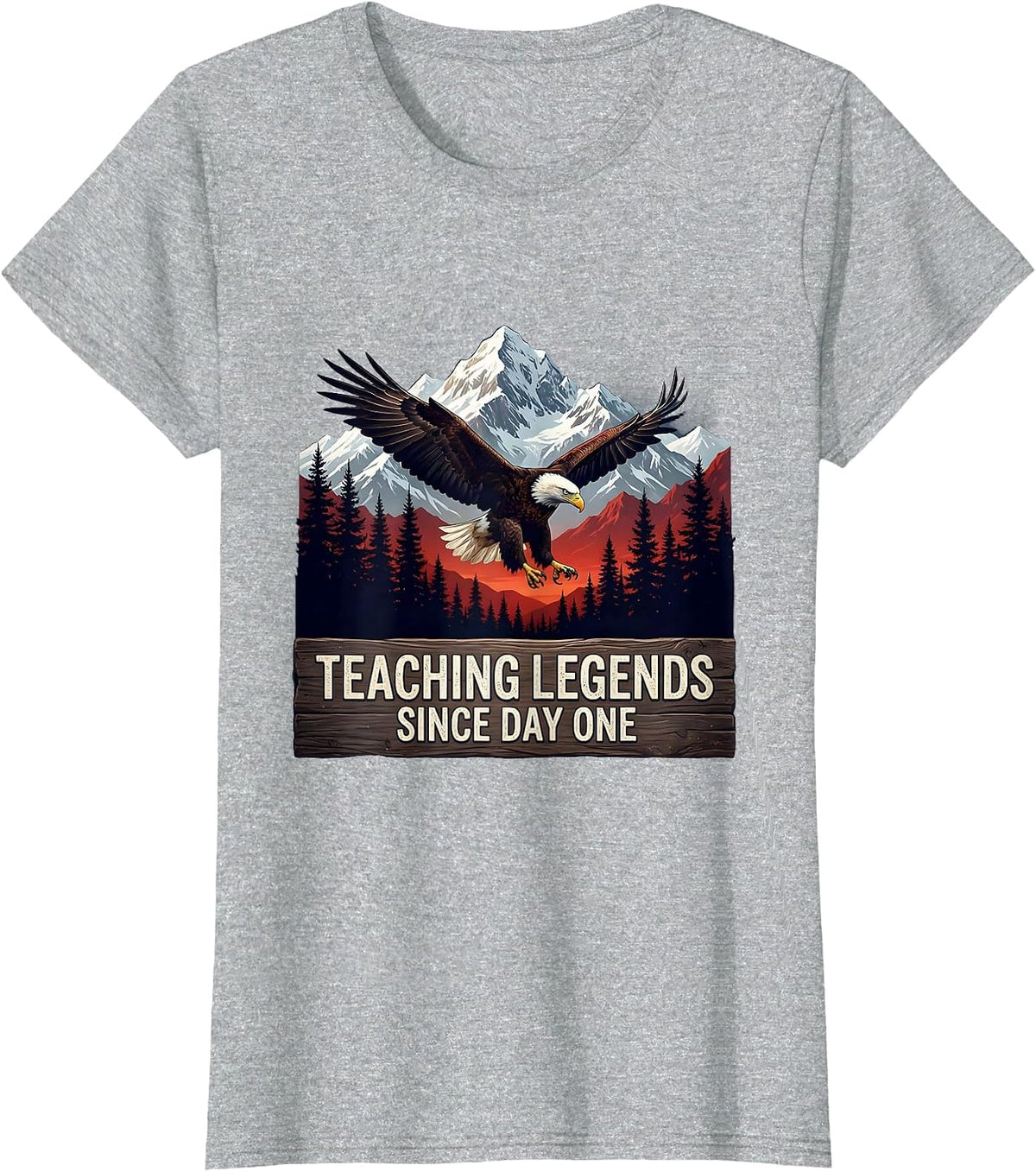 Teaching Legends Since Day One Third Grade Tee T-Shirt - Heather Grey