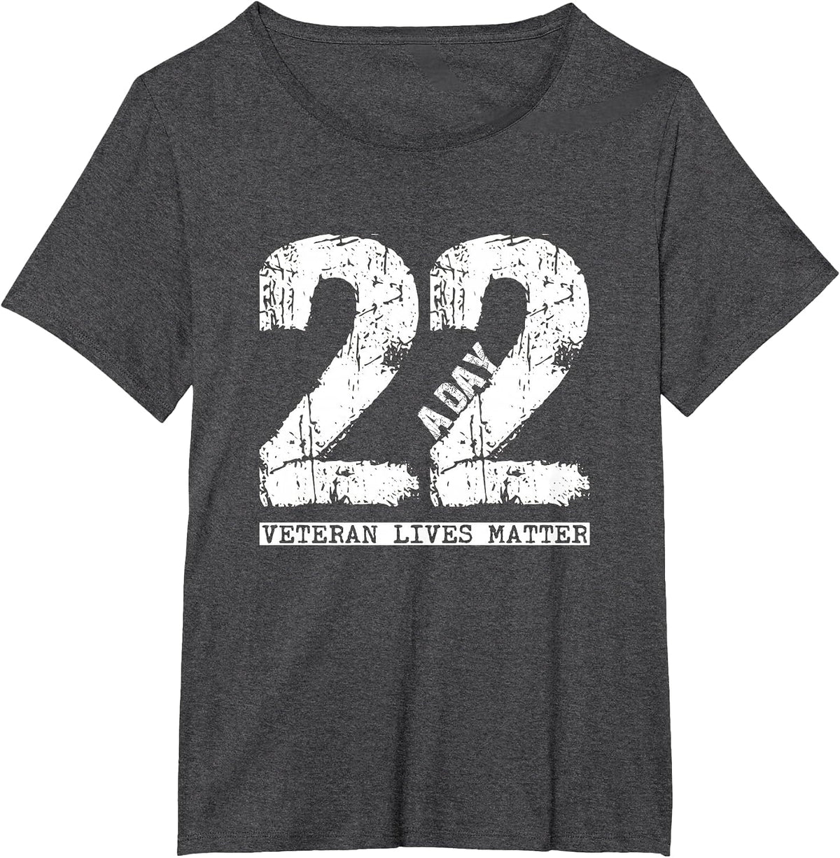22 a Day Veteran Shirt - 22 a Day Veteran Suicide Apparel T-Shirt - Dark Heather Grey