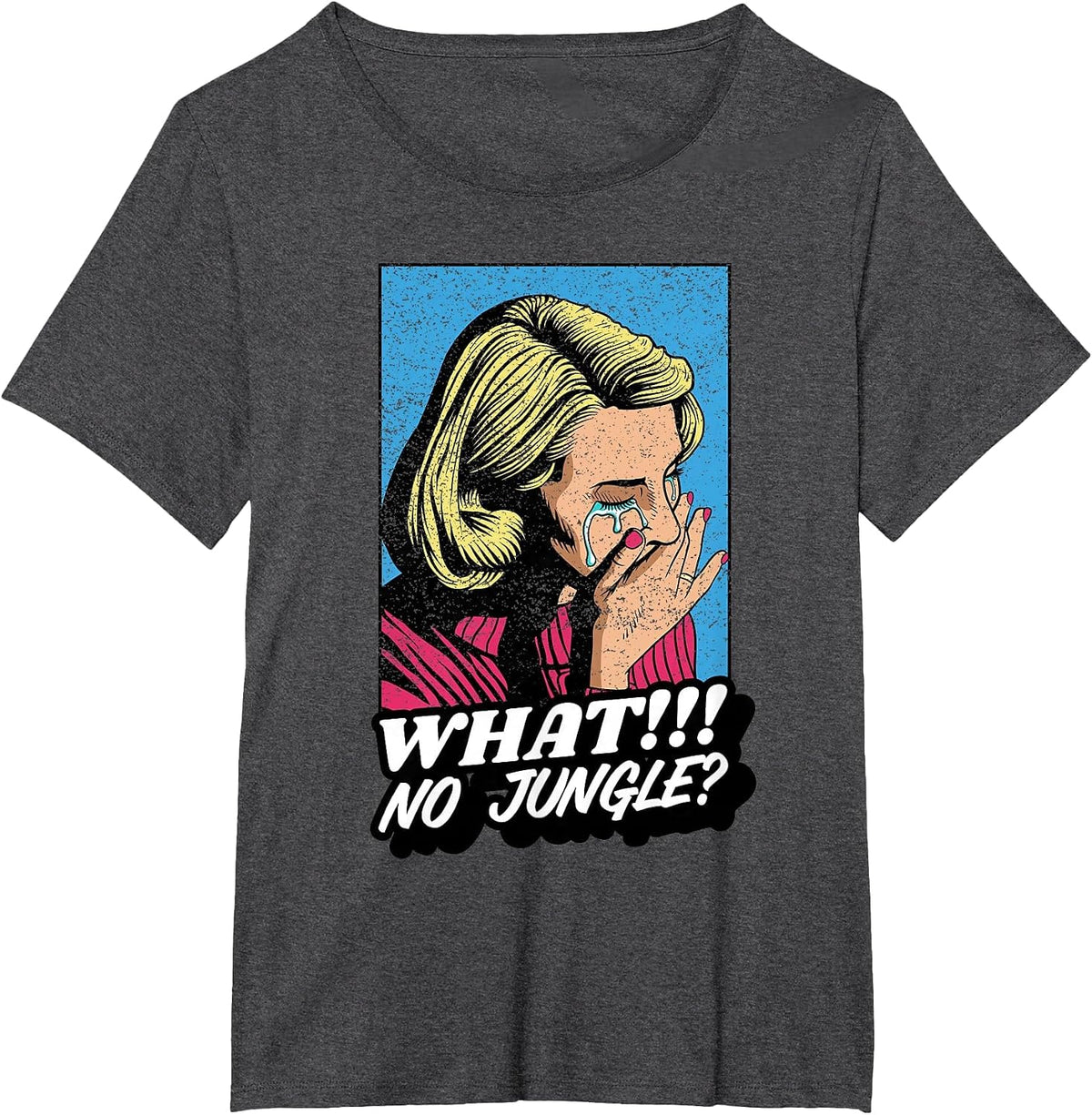 Junglist No Jungle Funny Drum and Bass DnB Music Liquid T-Shirt - Dark Heather Grey