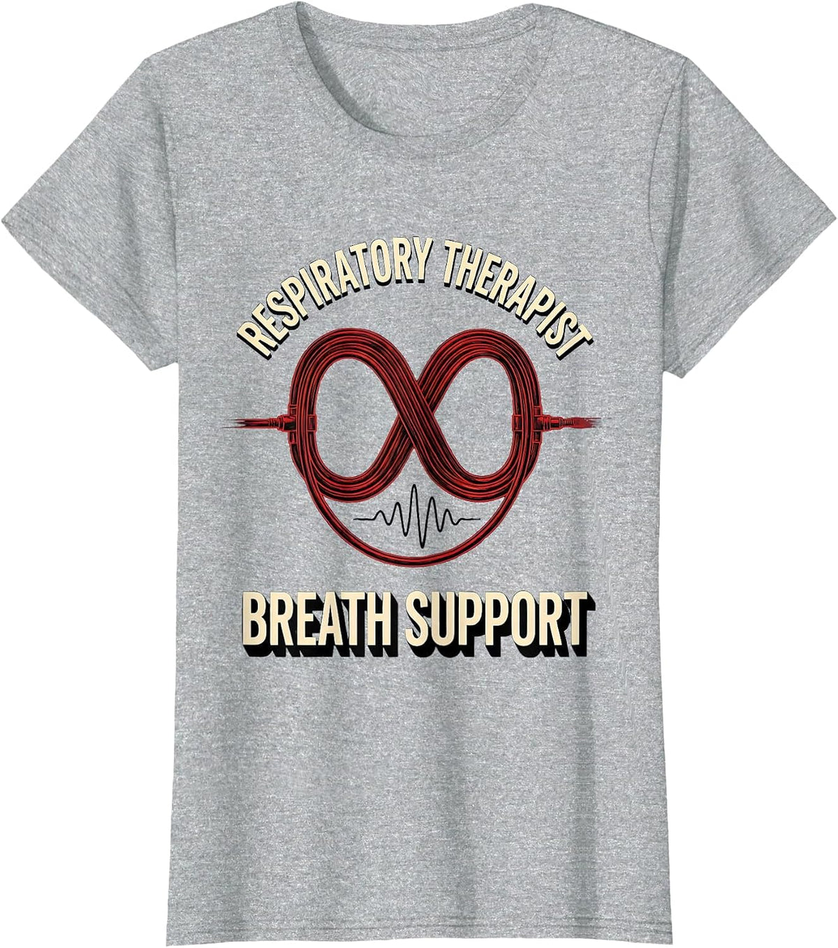 Respiratory Therapist Breath Support Sign Painter Showcard T-Shirt - Heather Grey