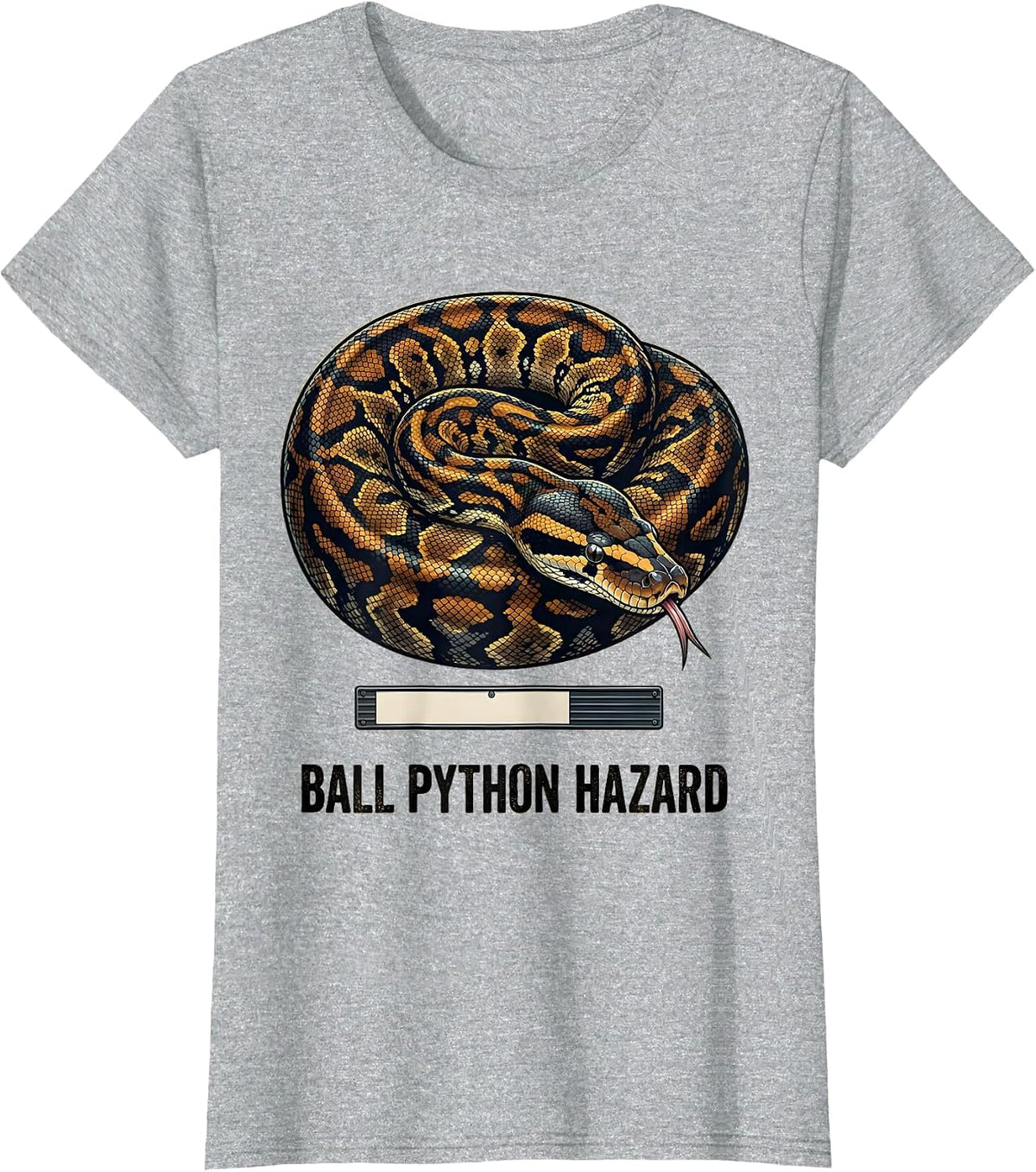 Ball Python Hazard Funny Snake Lover Meme Reptile Owner T-Shirt - Heather Grey