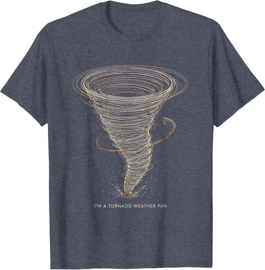 I'm A Tornado Weather Fan Funny Storm Chaser Meteorology T-Shirt - Heather Blue