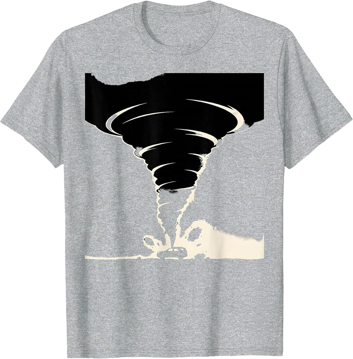 Men's Tornado Storm Chaser Silhouette Meteorology Enthusiast T-Shirt - Heather Grey