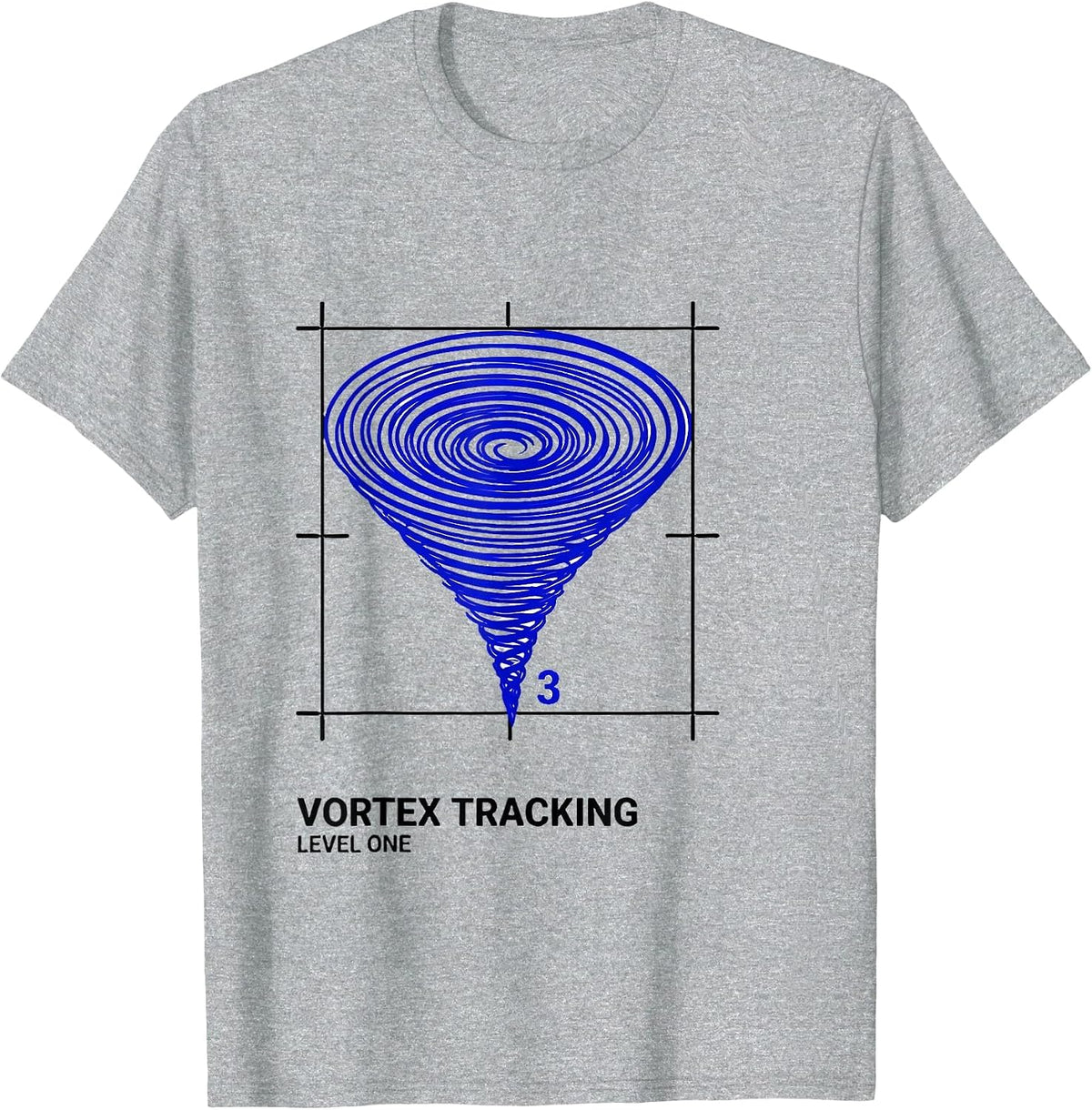 Men's Vortex Tracking Level One Funny Storm Chaser Meteorology T-Shirt - Heather Grey