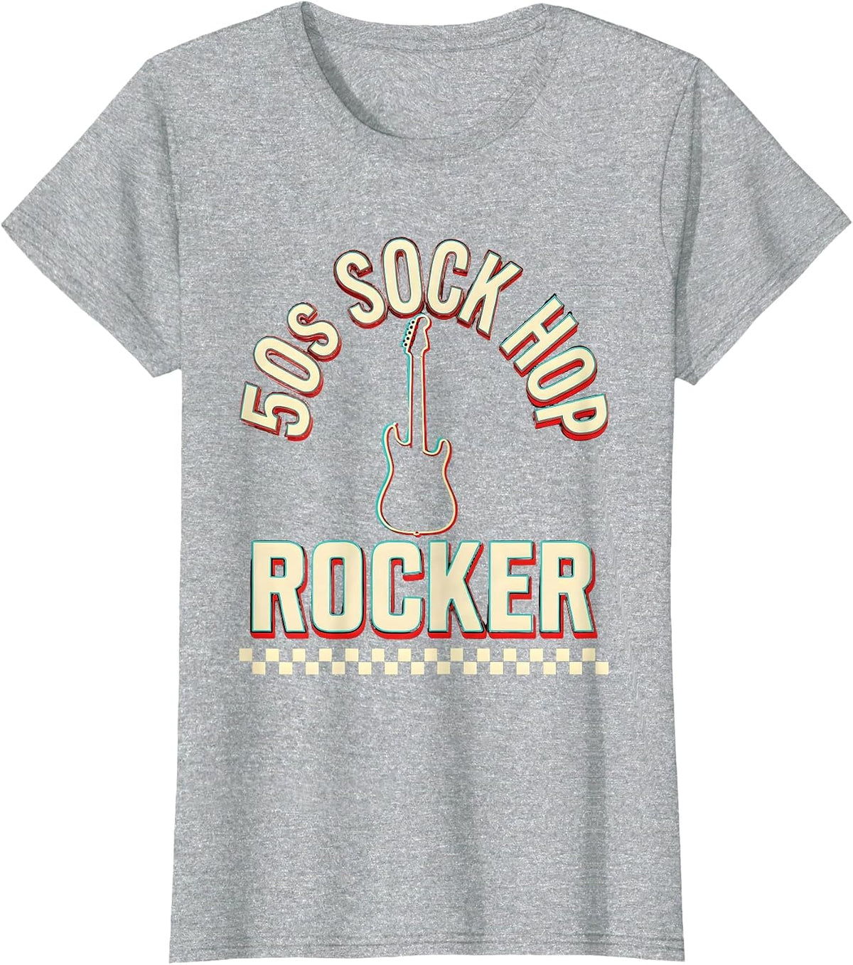 50s Sock Hop Rocker Retro 1950s Rockabilly Greaser Costume T-Shirt - Heather Grey