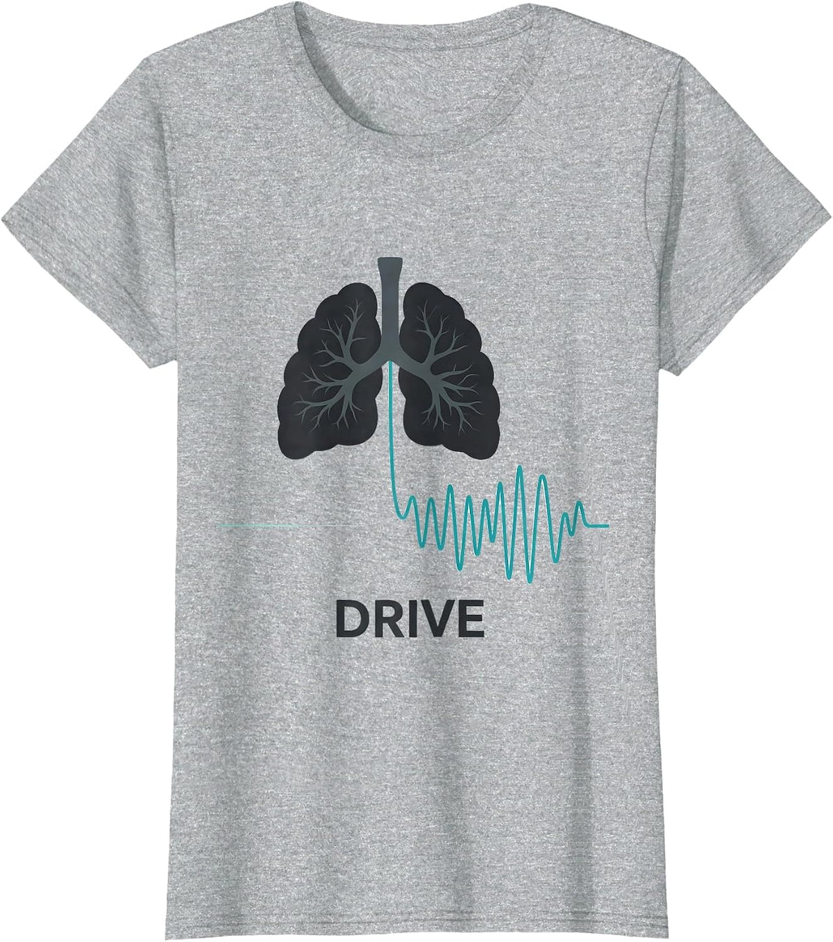 Women's Drive Conceptual Respiratory Therapist RT Pulmonology T-Shirt - Heather Grey