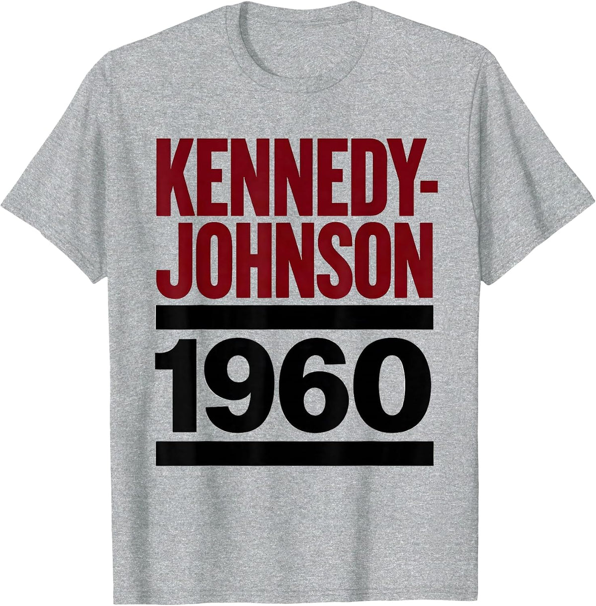 Men's Kennedy-Johnson 1960 Retro Political Nostalgia 4th of July T-Shirt - Heather Grey