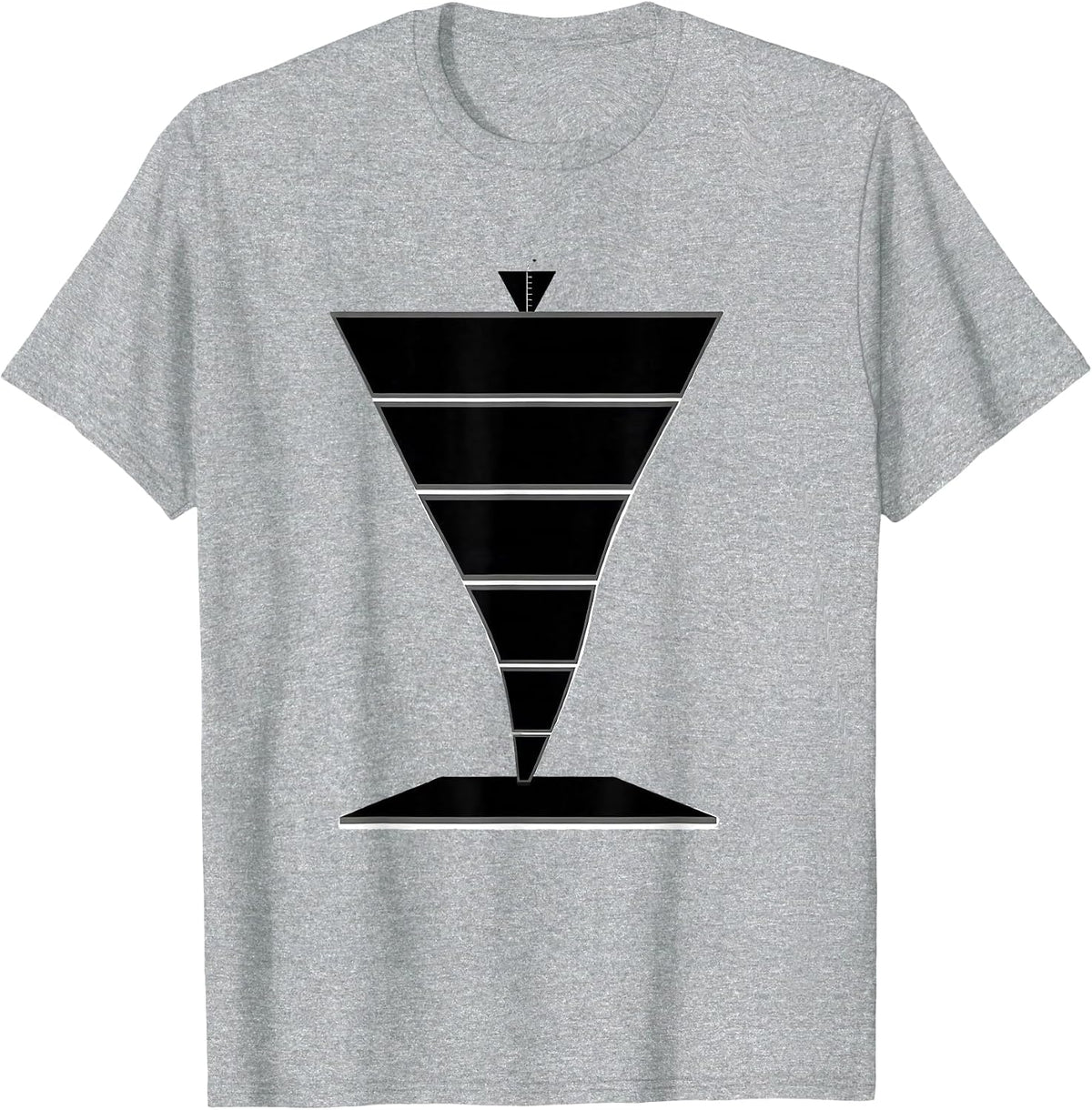 Men's Tornado Funnel Scale Minimalist Storm Chaser Gift T-Shirt - Heather Grey