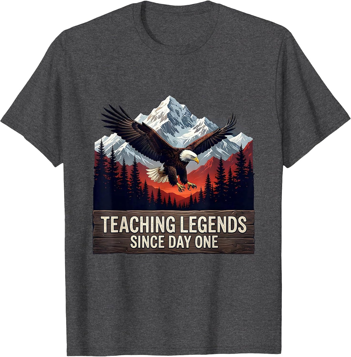 Teaching Legends Since Day One Third Grade Tee T-Shirt - Dark Heather Grey