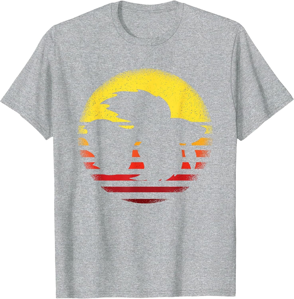 Betta Fish Shirt Retro Sunset Vintage Fighting Fish Lover T-Shirt - Heather Grey