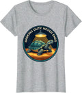 Basking Duty Never Ends Funny Turtle Lover Pet Owner Humor T-Shirt - Heather Grey
