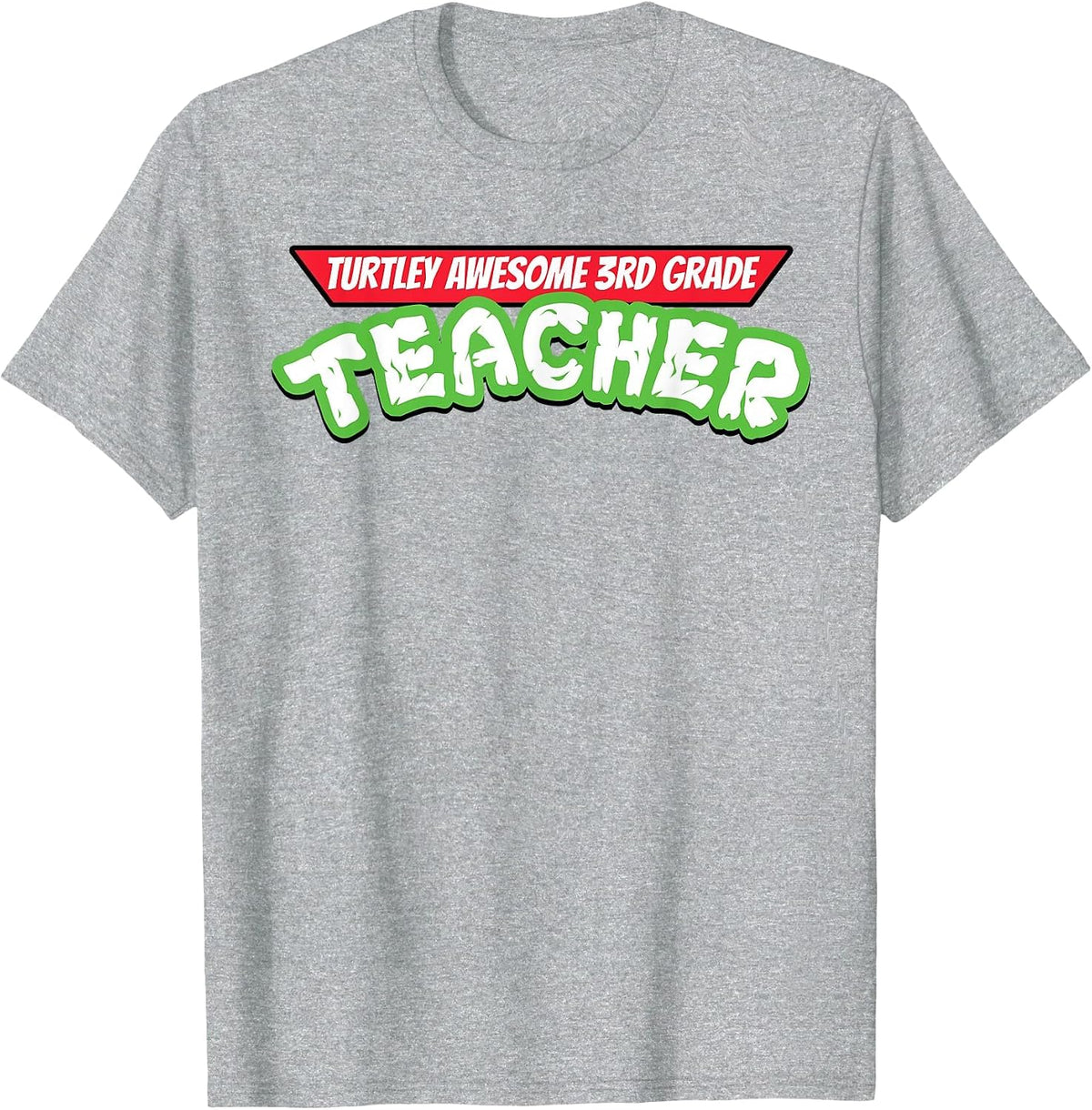 Turtley Awesome 3rd Grade Teacher Funny Back to School T-Shirt - Heather Grey