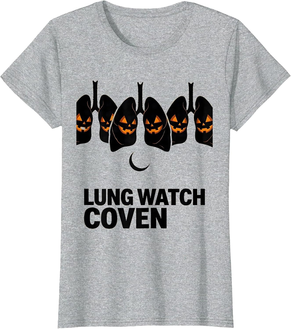 Women's Lung Watch Coven Editorial Conceptual Respiratory Therapist T-Shirt - Heather Grey
