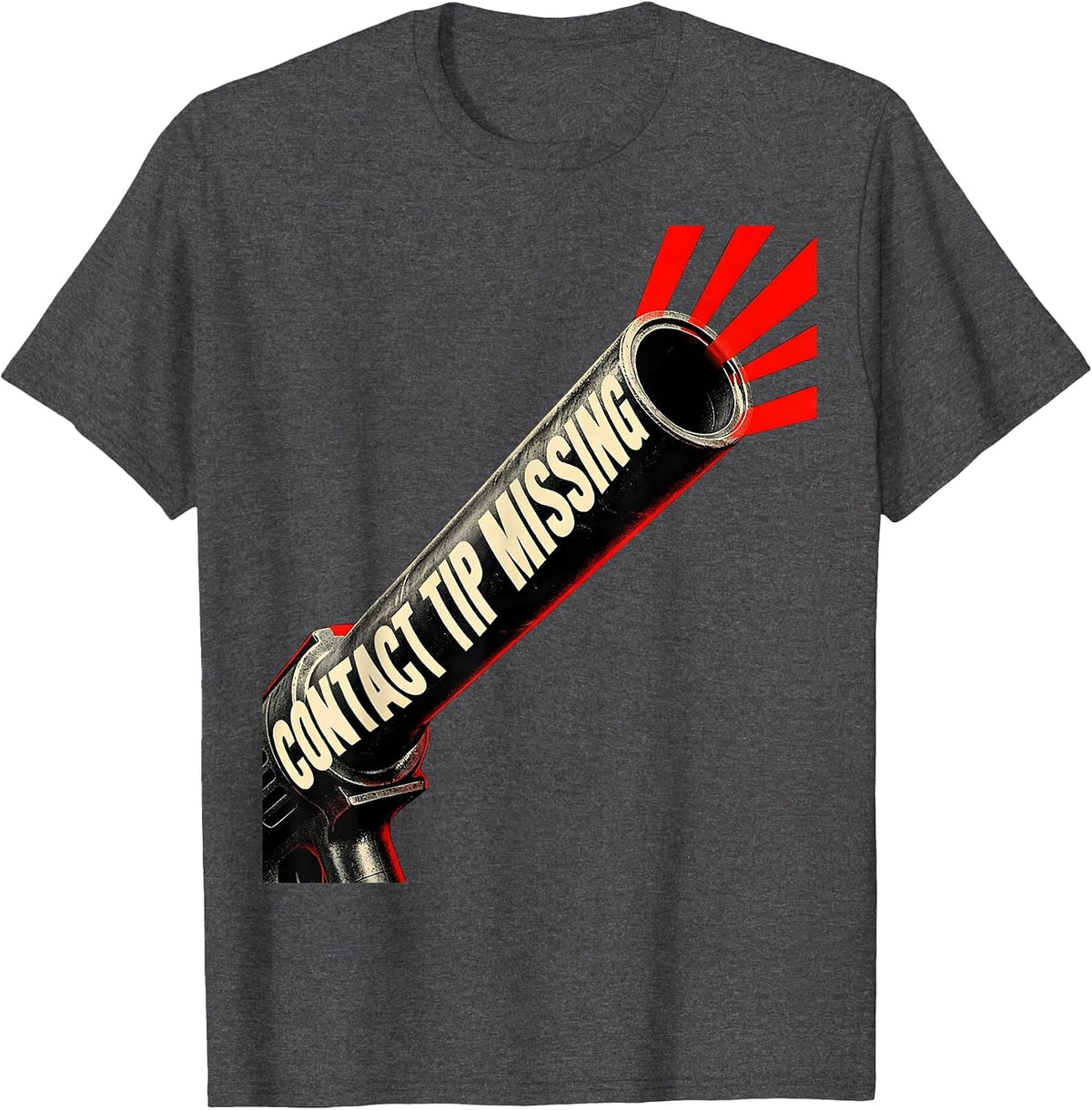 Contact Tip Missing Constructivist Poster Welder Metal T-Shirt - Dark Heather Grey