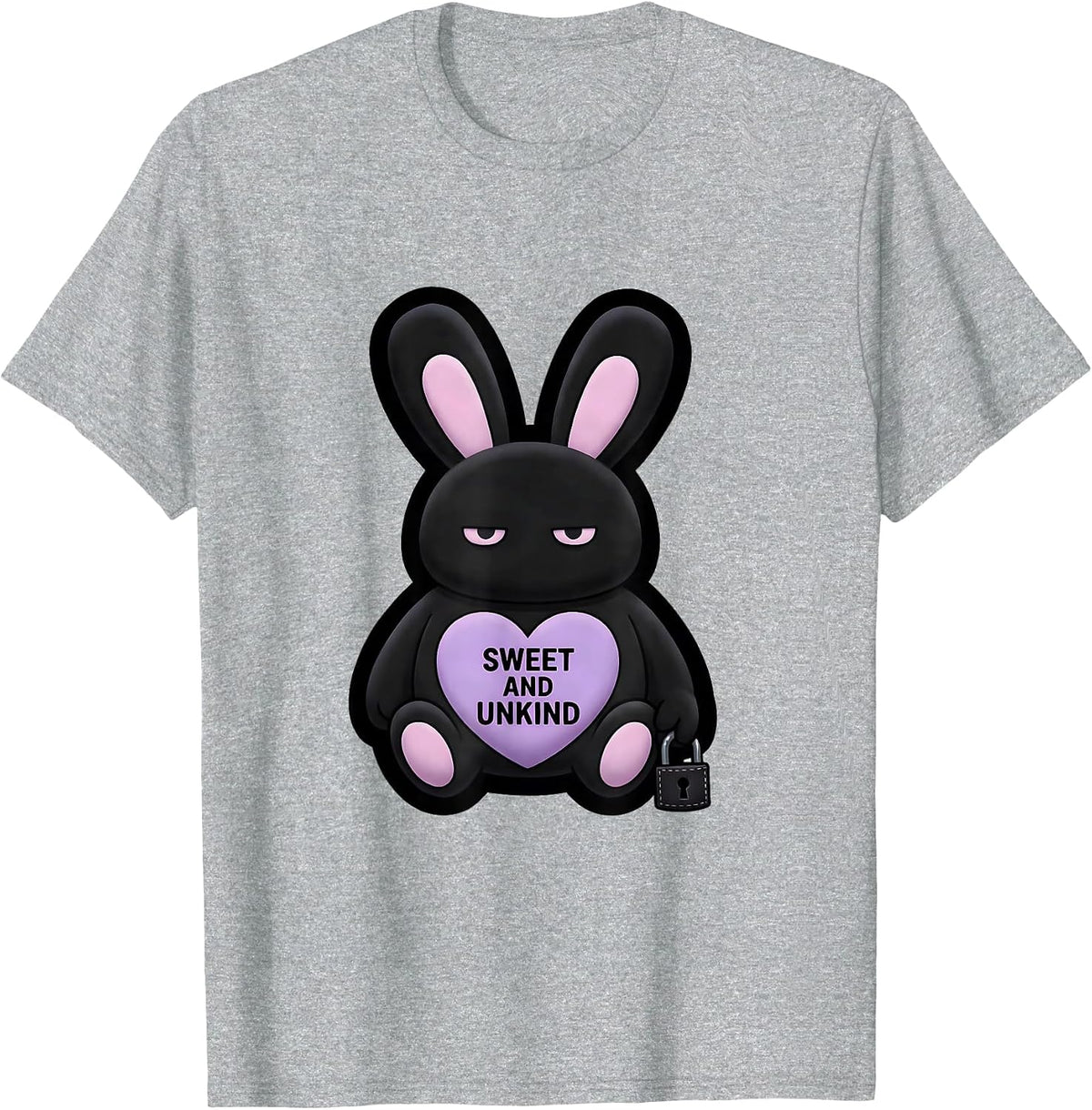 Men's Sweet And Unkind Pastel Goth Kawaii Bunny Lover Alt Cute T-Shirt - Heather Grey