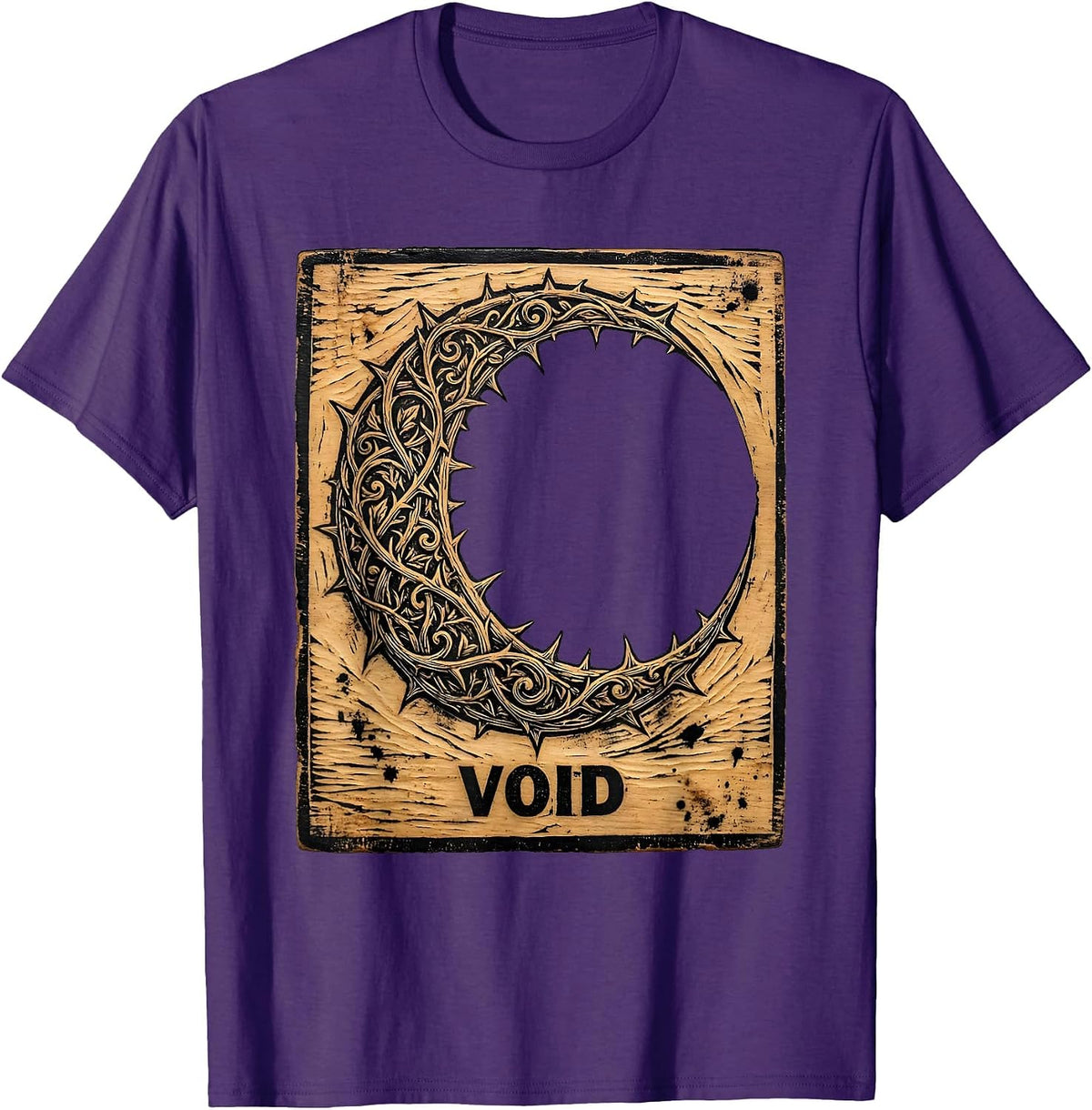 Void Distressed Y2K Grunge Alt Gothic Vintage Graphic T-Shirt - Purple