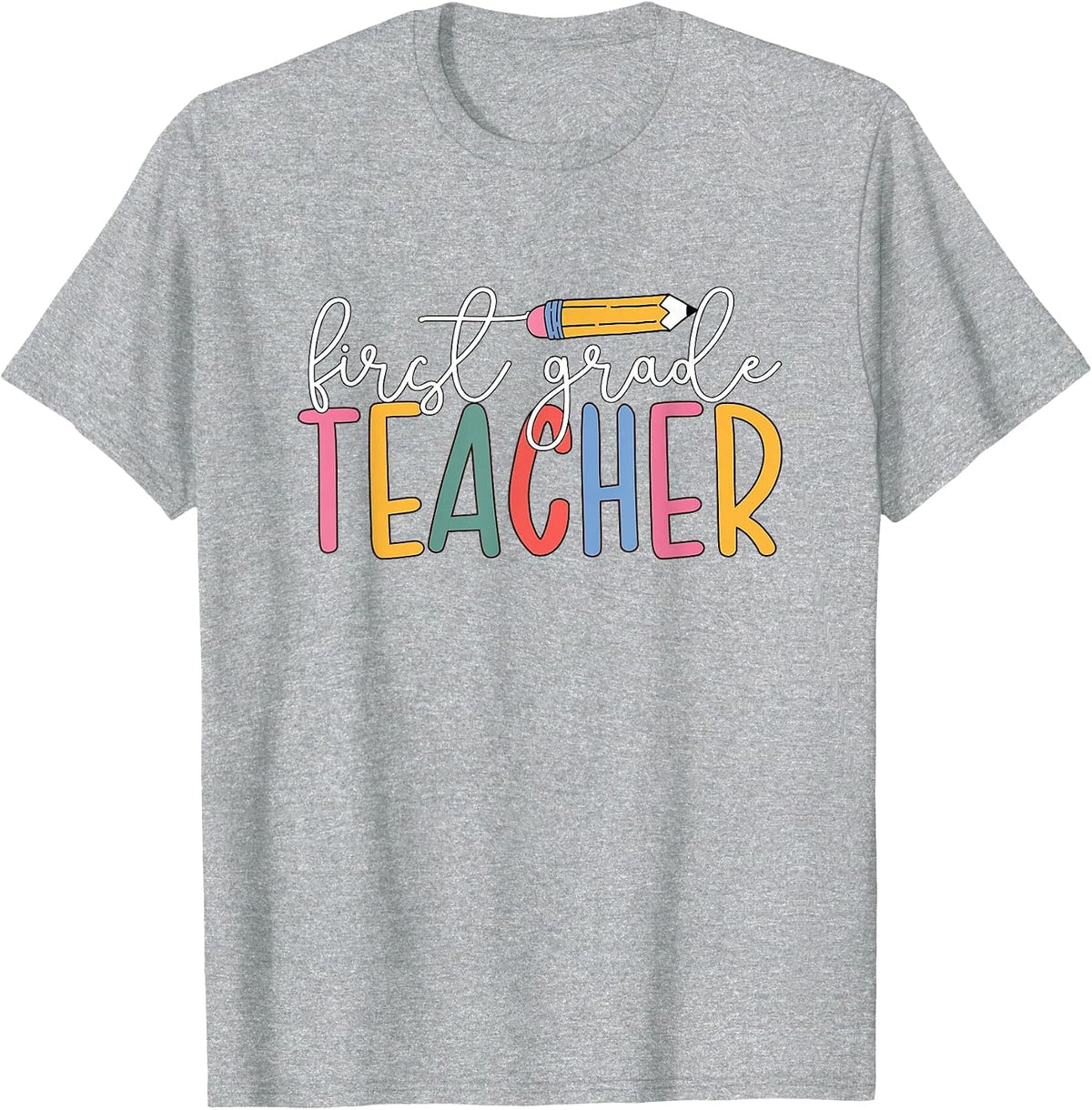 1st Grade Teacher Boho First Grade Teachers T-Shirt - Heather Grey