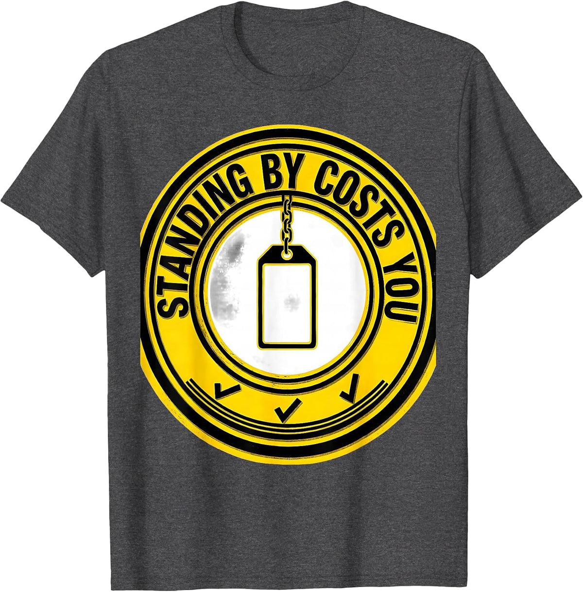 Men's Standing By Costs You Funny Plumber Pipefitter Occupation T-Shirt - Dark Heather Grey