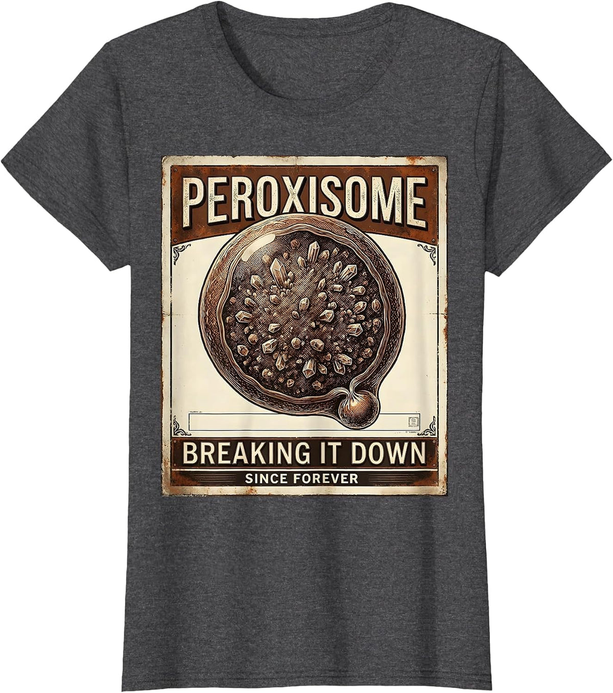 Women's Peroxisome. Breaking It Down Since Forever Vintage T-Shirt - Dark Heather Grey