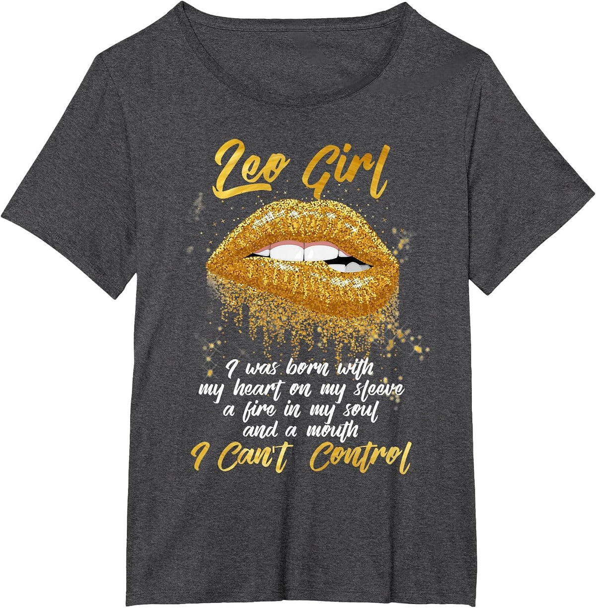 I'm a Leo Girl Shirt Funny Birthday T-Shirt for Women T-Shirt - Dark Heather Grey