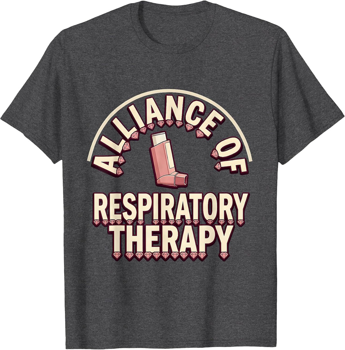 Alliance of Respiratory Therapy Sparkle Varsity Respiratory T-Shirt - Dark Heather Grey