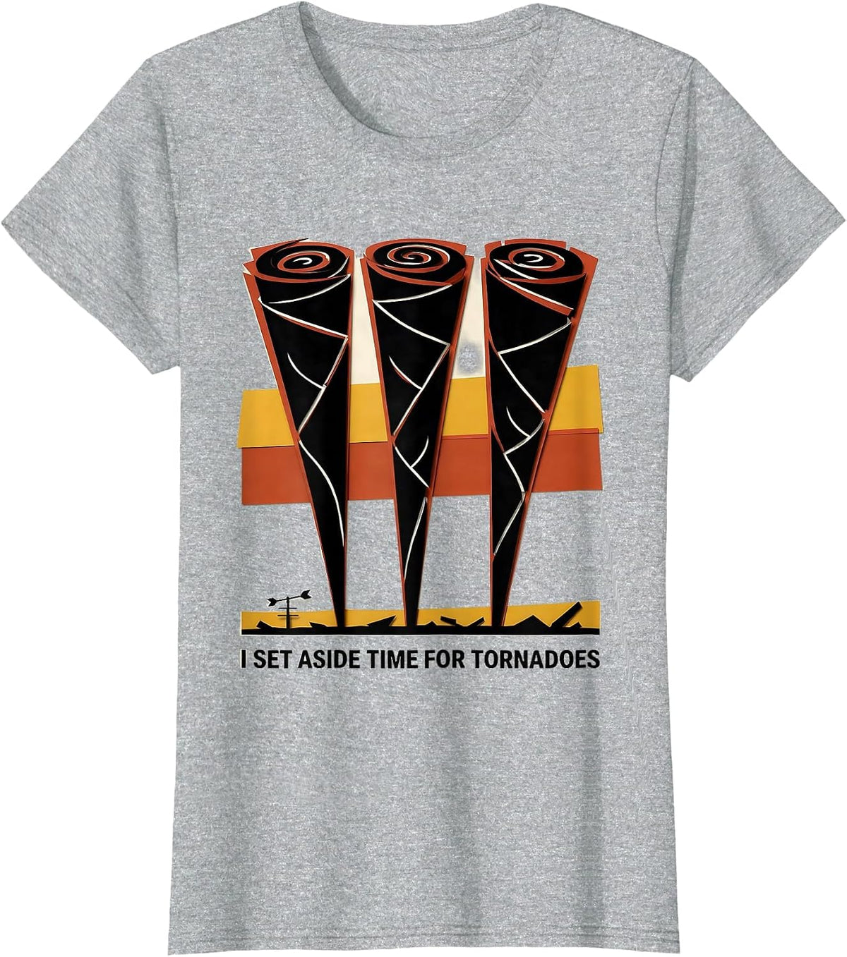 Women's I Set Aside Time For Tornadoes Funny Storm Chaser T-Shirt - Heather Grey
