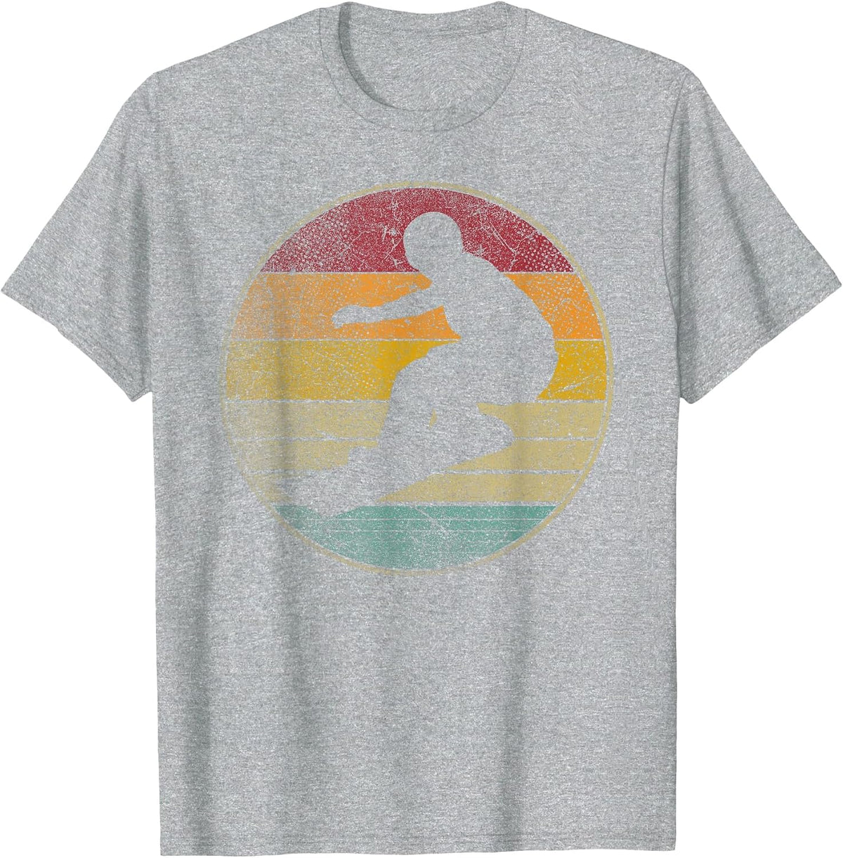 Winter Snowboard Snowboarder - Vintage Love Retro T-Shirt - Heather Grey