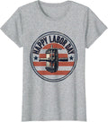 Happy Labor Day Patriotic Union Worker Labor Day Gift T-Shirt - Heather Grey